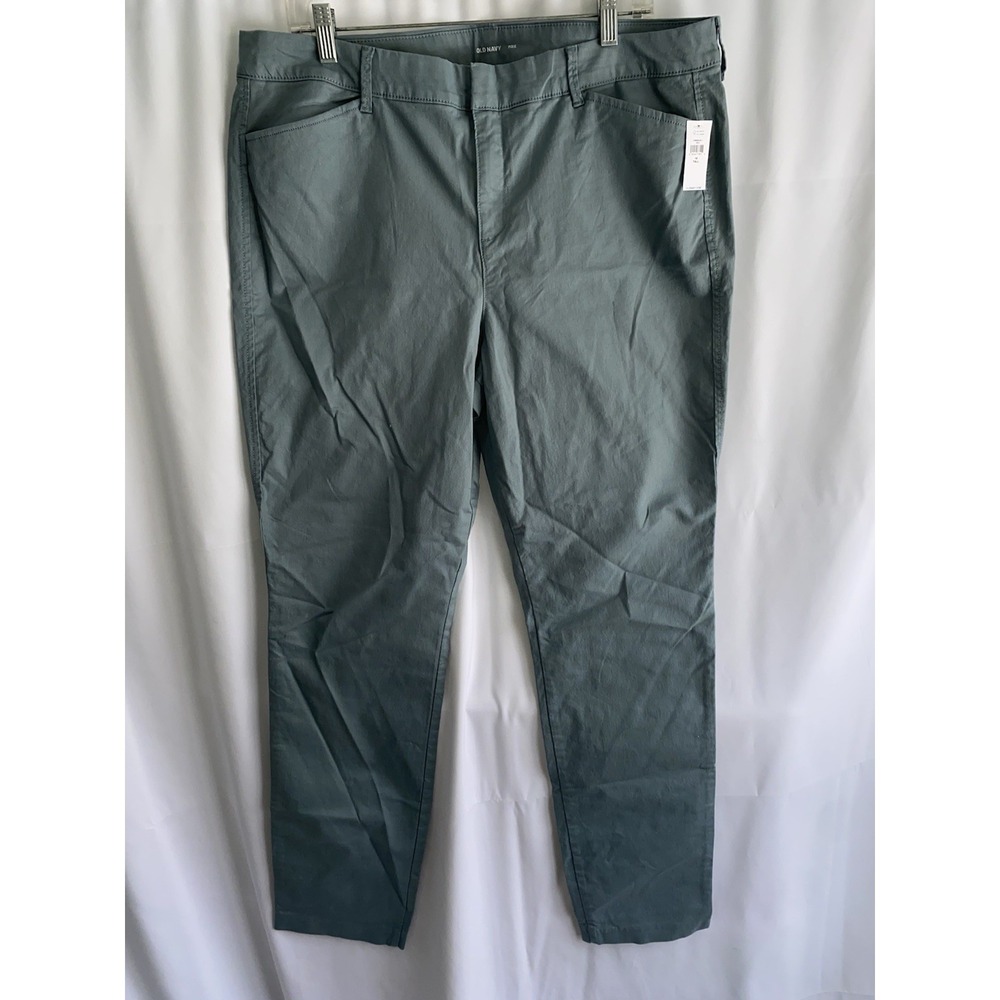 NWT Old Navy Women's Pixie Pants Size 16 Tall Blueish-Gray